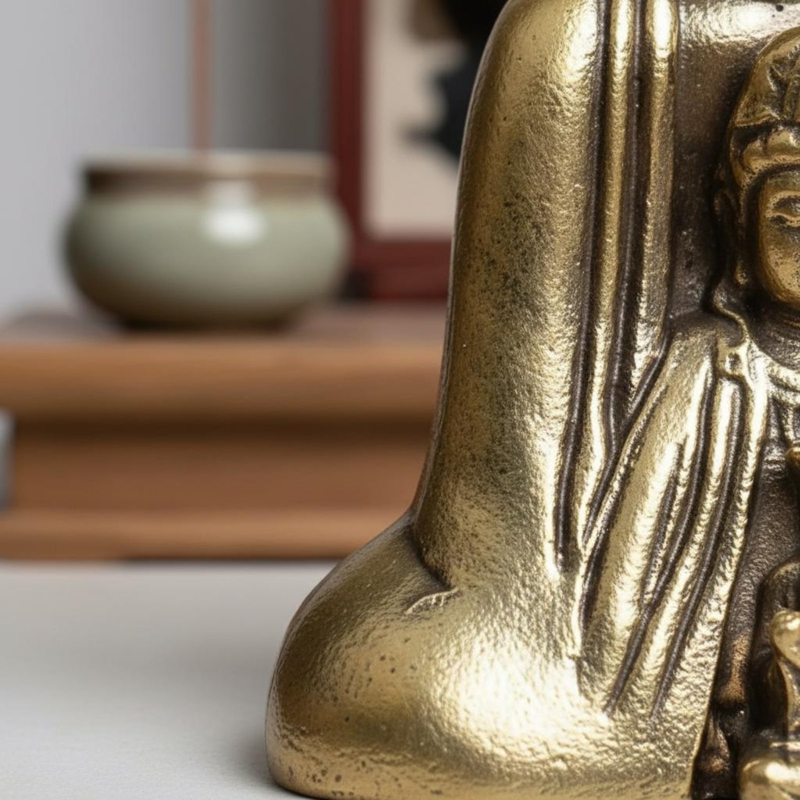 Home Office Ideas - Sakyamuni Buddha Figurine Exquisite Craftsmanship Brass