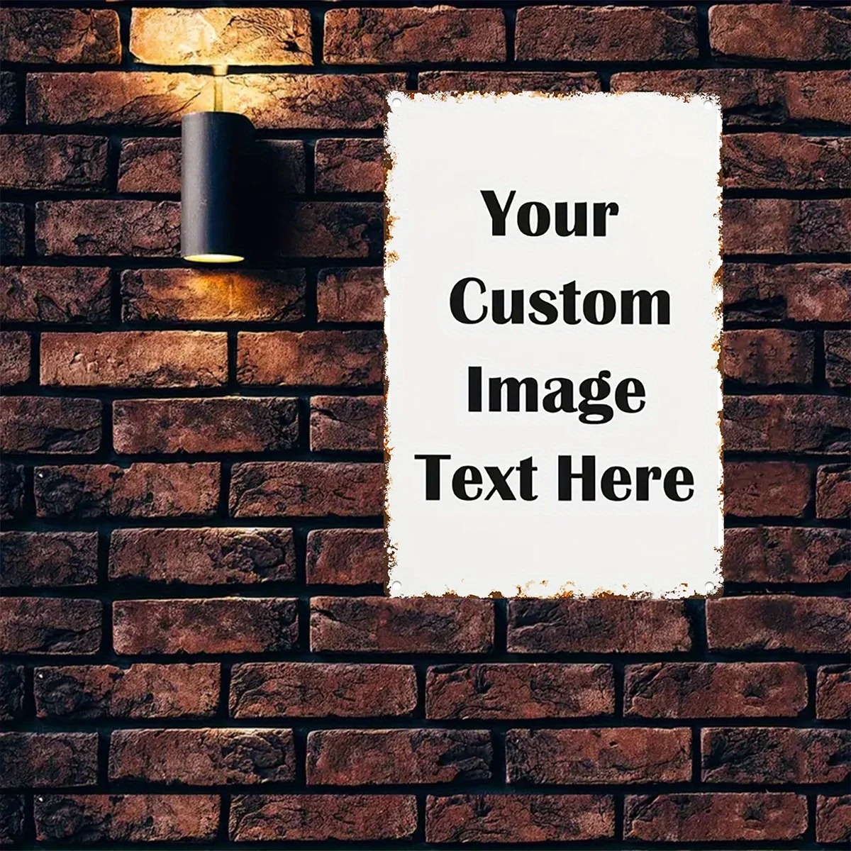 Home Office Ideas - Custom Photo & Text Tin Sign