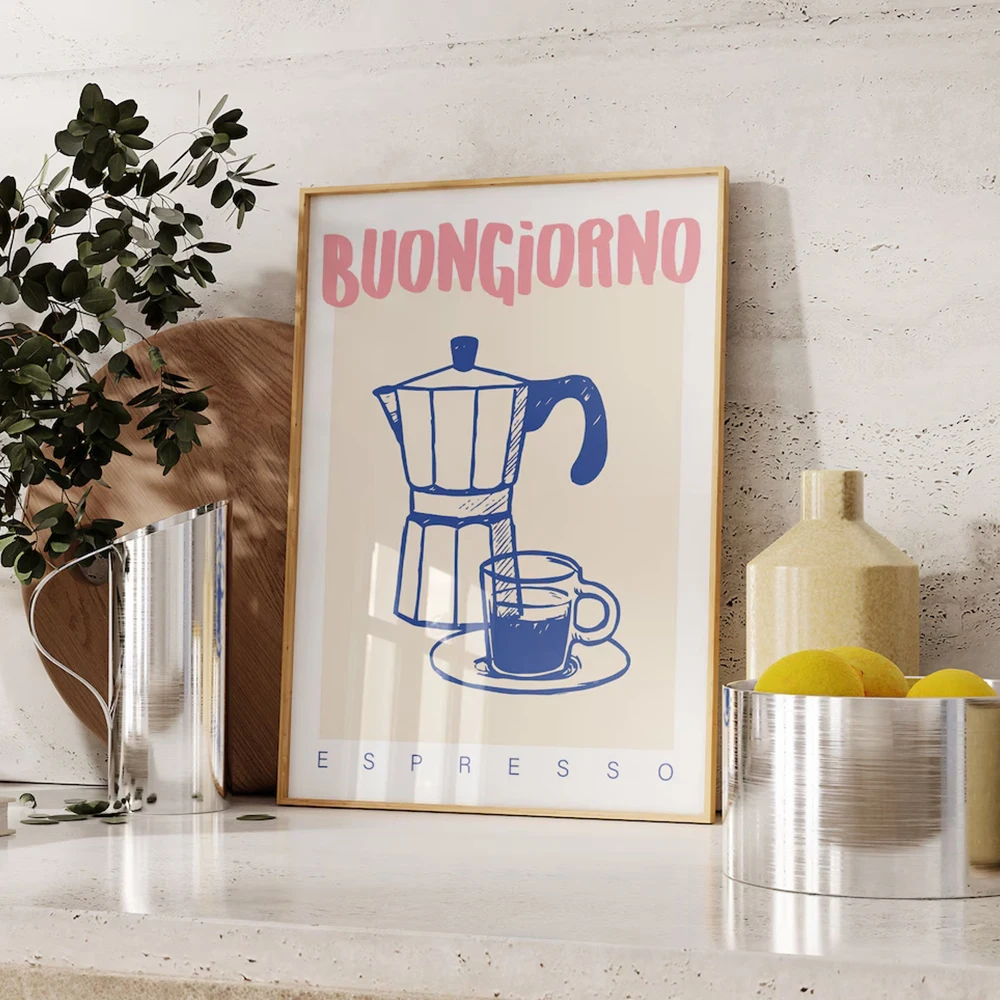 Home Office Ideas - Modern Coffee Espresso Wall Art Prints