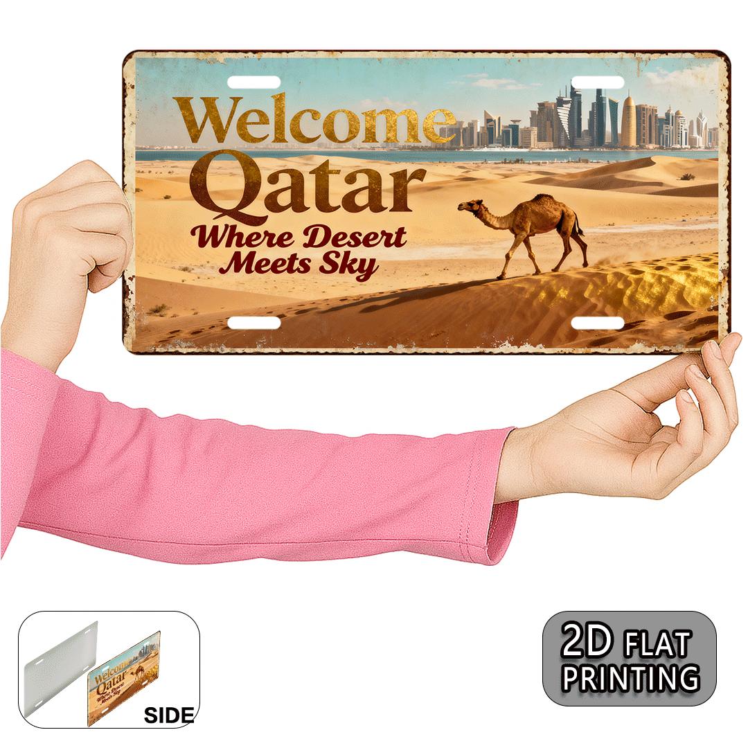 Home Office Qatar - WELCOME QATAR CAMEL AL Sign -