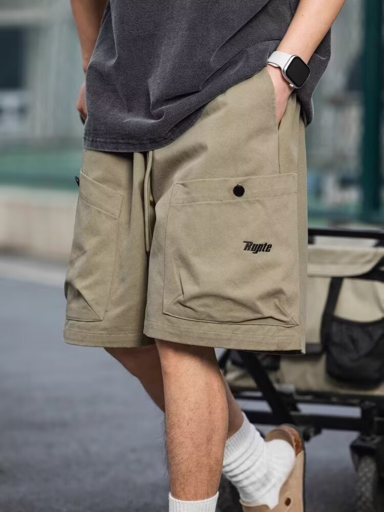 Letter Tray Desk - Retro Large Pocket Work Shorts Men's