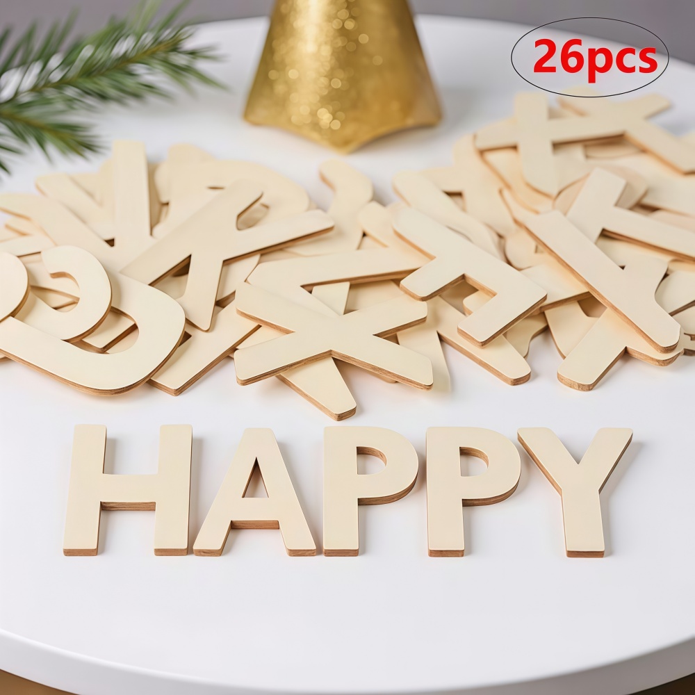 26pcs Designable Wood Letters  - Letter Tray Desk ulasan dan harga