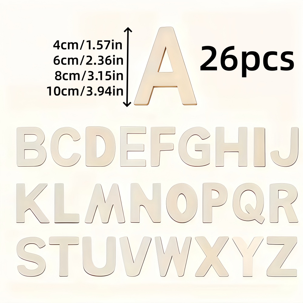 26pcs Designable Wood Letters  - Letter Tray Desk ulasan dan harga
