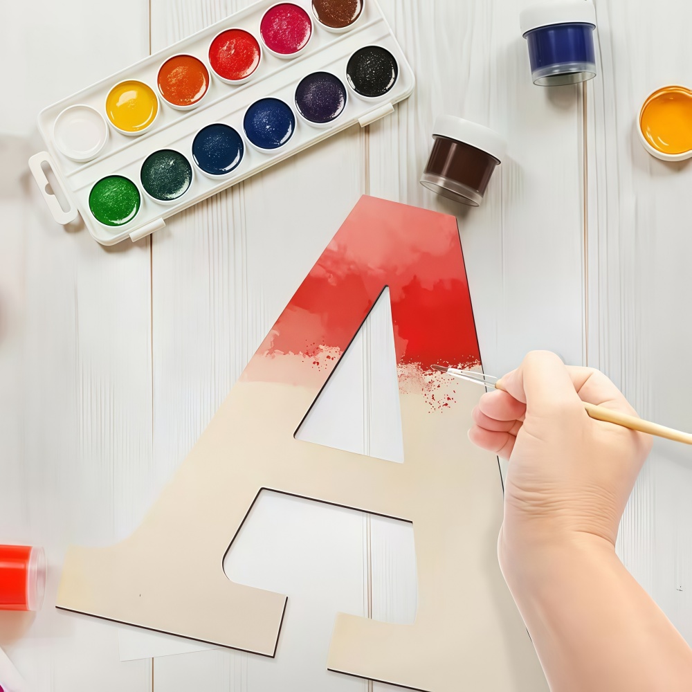 26pcs Designable Wood Letters  - Letter Tray Desk ulasan dan harga