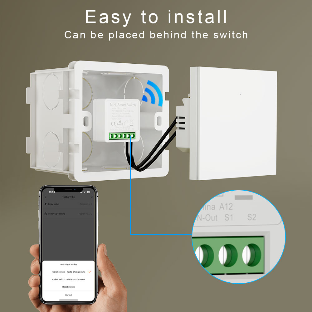 Tuya Smart Life WiFi Switch 1P - Home Office Google ulasan dan harga