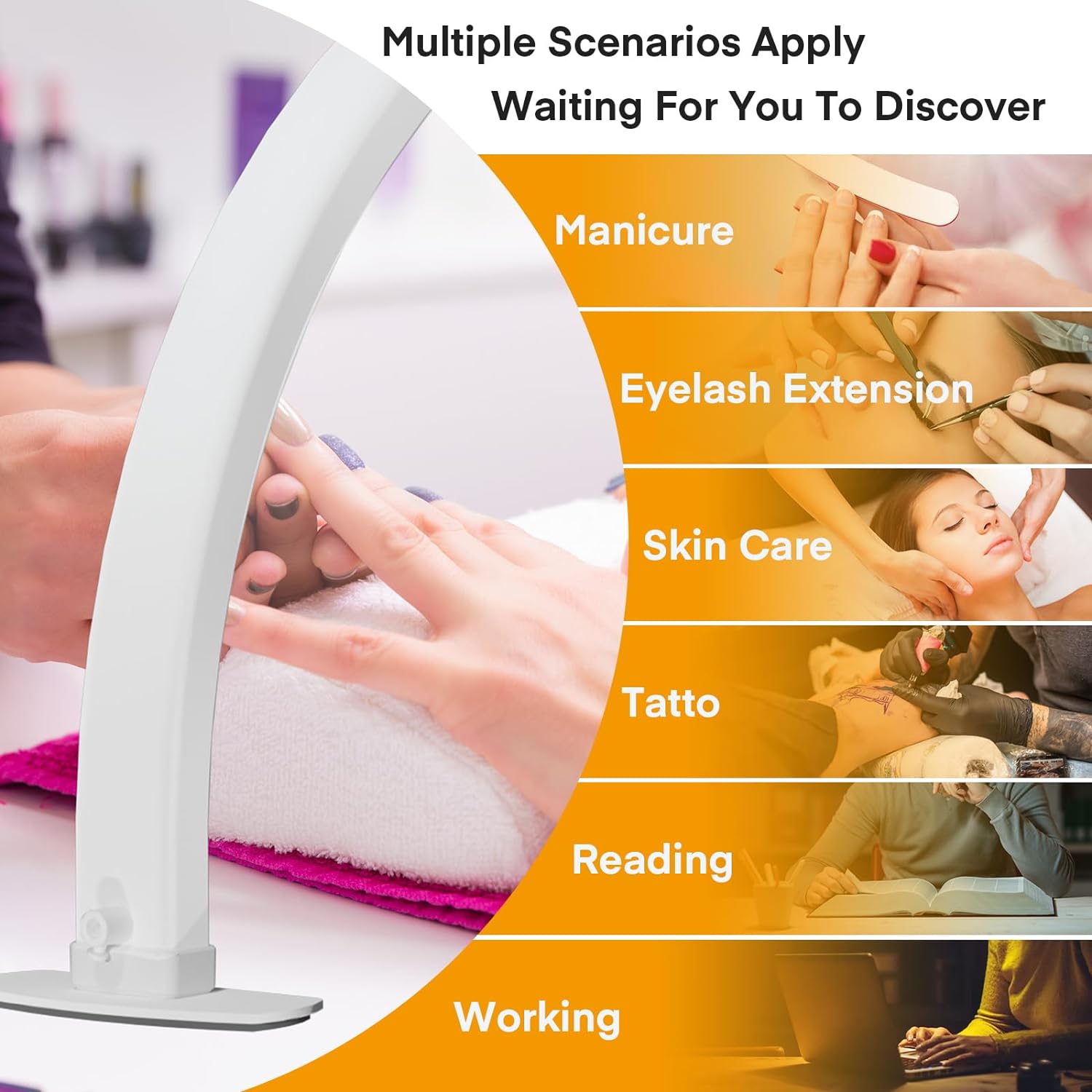 Half Moon LED Light for Nail T - Standing Desk Electric ulasan dan harga