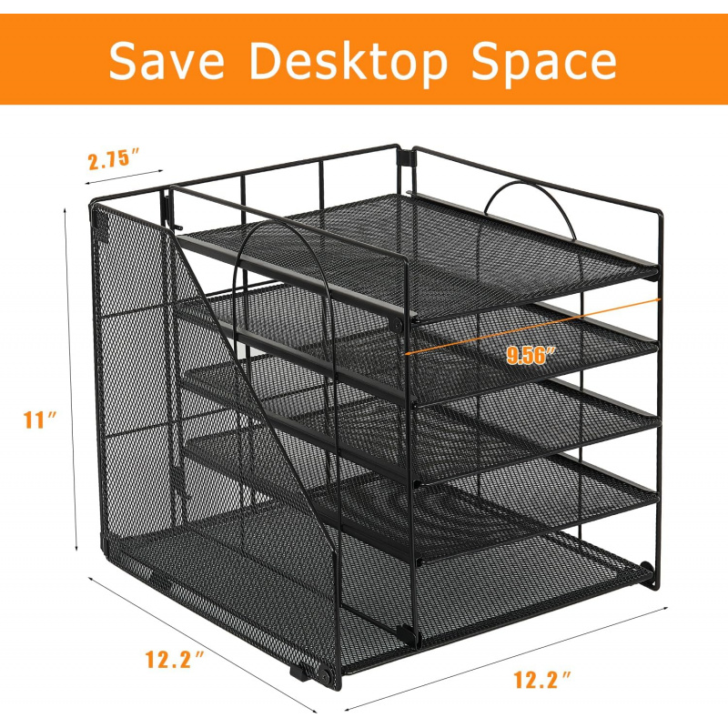 5-Tier Multi-Layer File Rack O - Letter Tray Desk ulasan dan harga