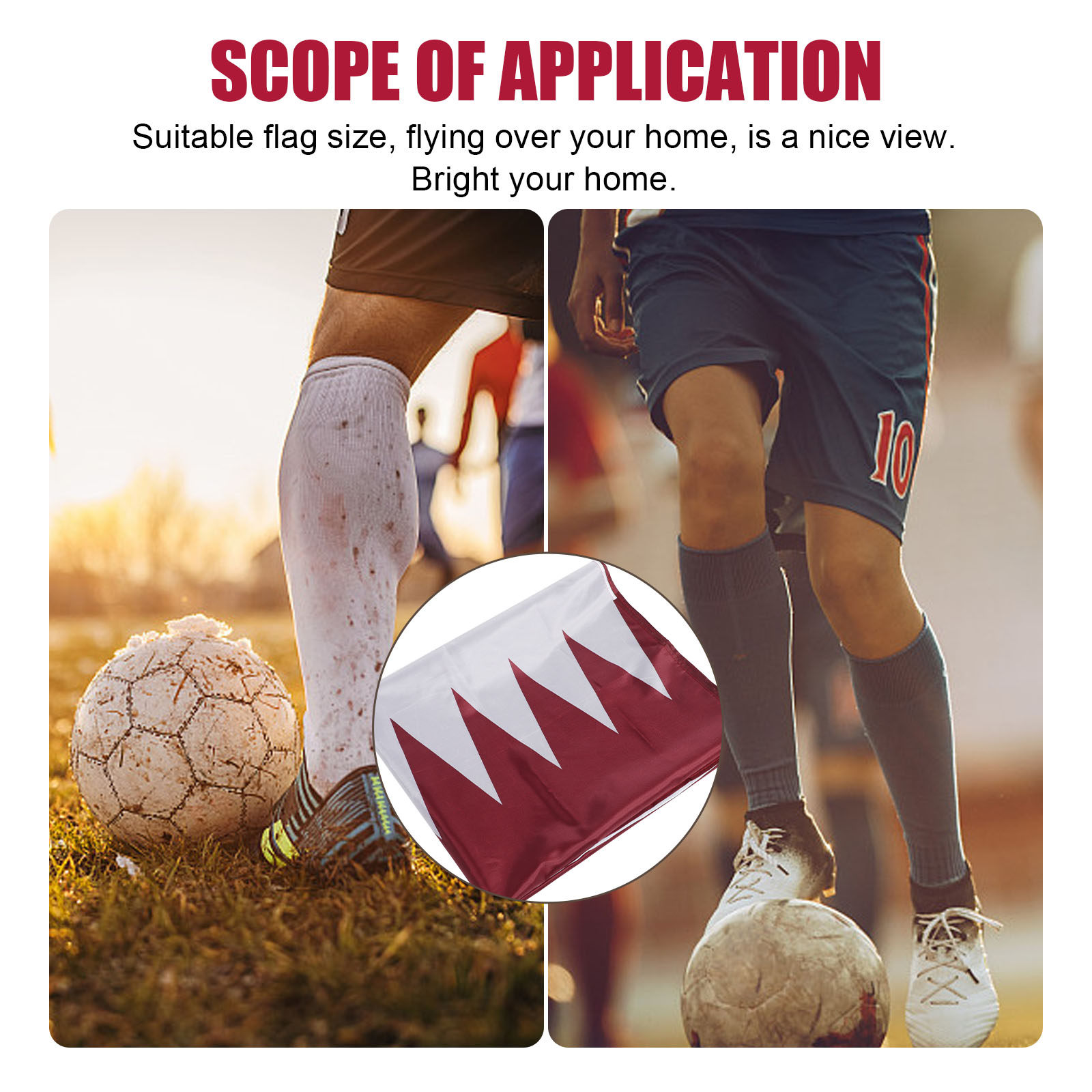 Qatar Hanging Nation Flag Poly - Home Office Qatar ulasan dan harga