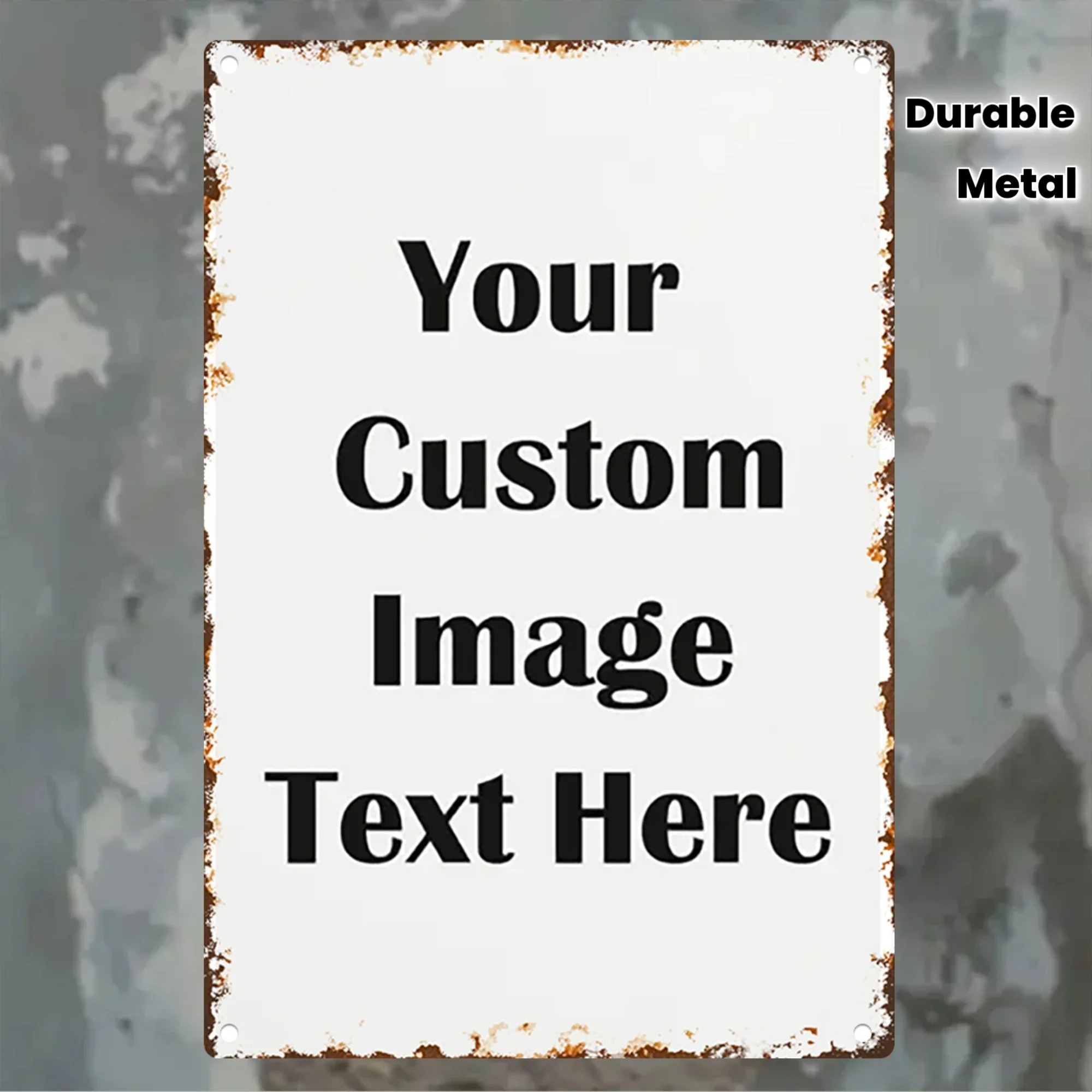 Custom Photo & Text Tin Sign - - Home Office Ideas ulasan dan harga