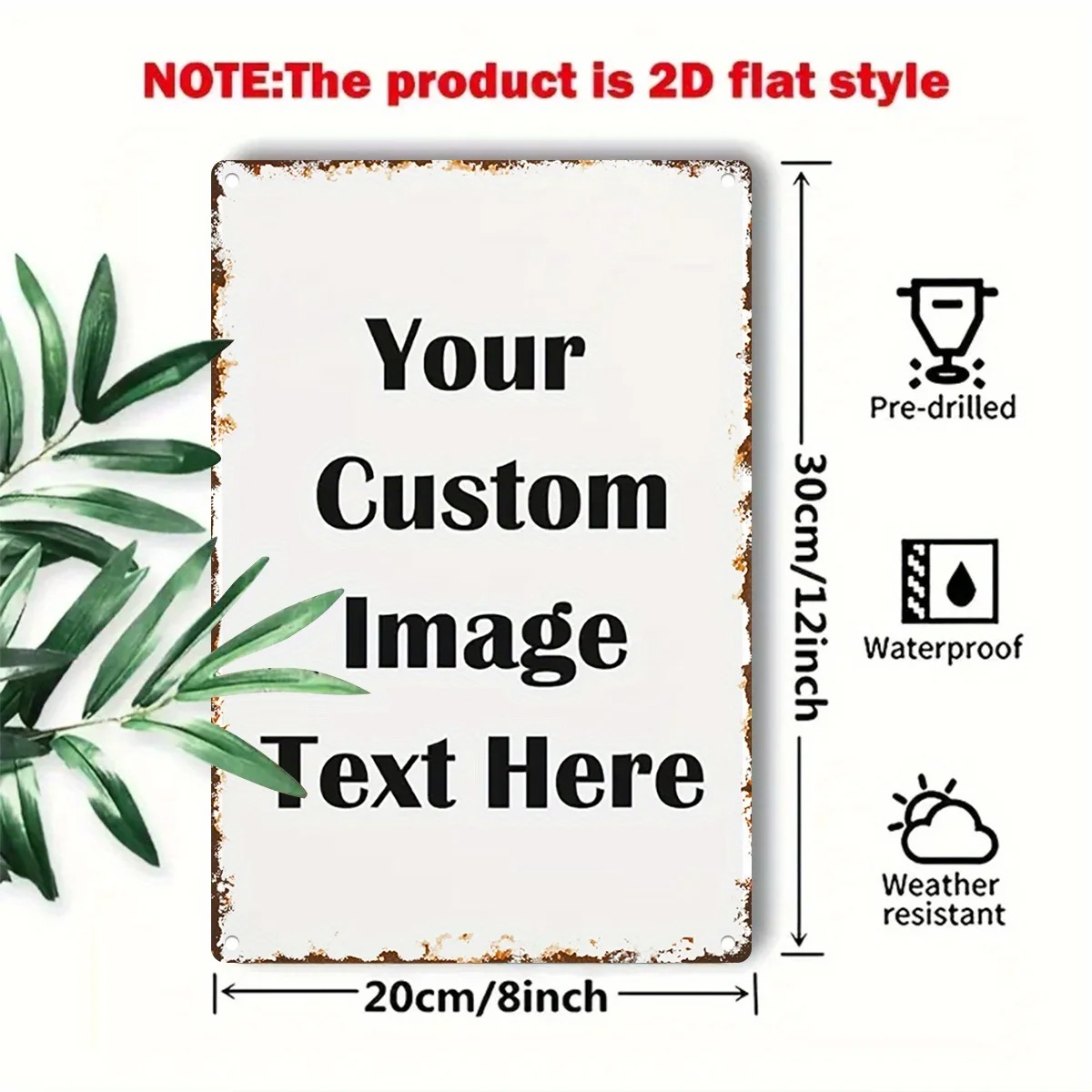 Custom Photo & Text Tin Sign - - Home Office Ideas ulasan dan harga