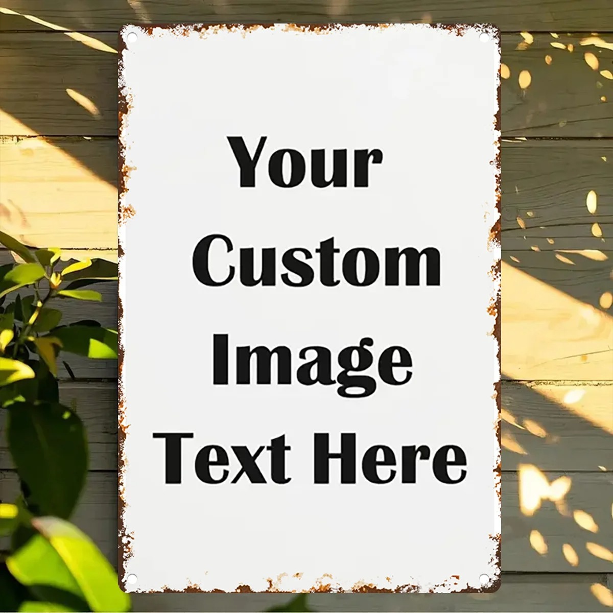 Custom Photo & Text Tin Sign - - Home Office Ideas ulasan dan harga