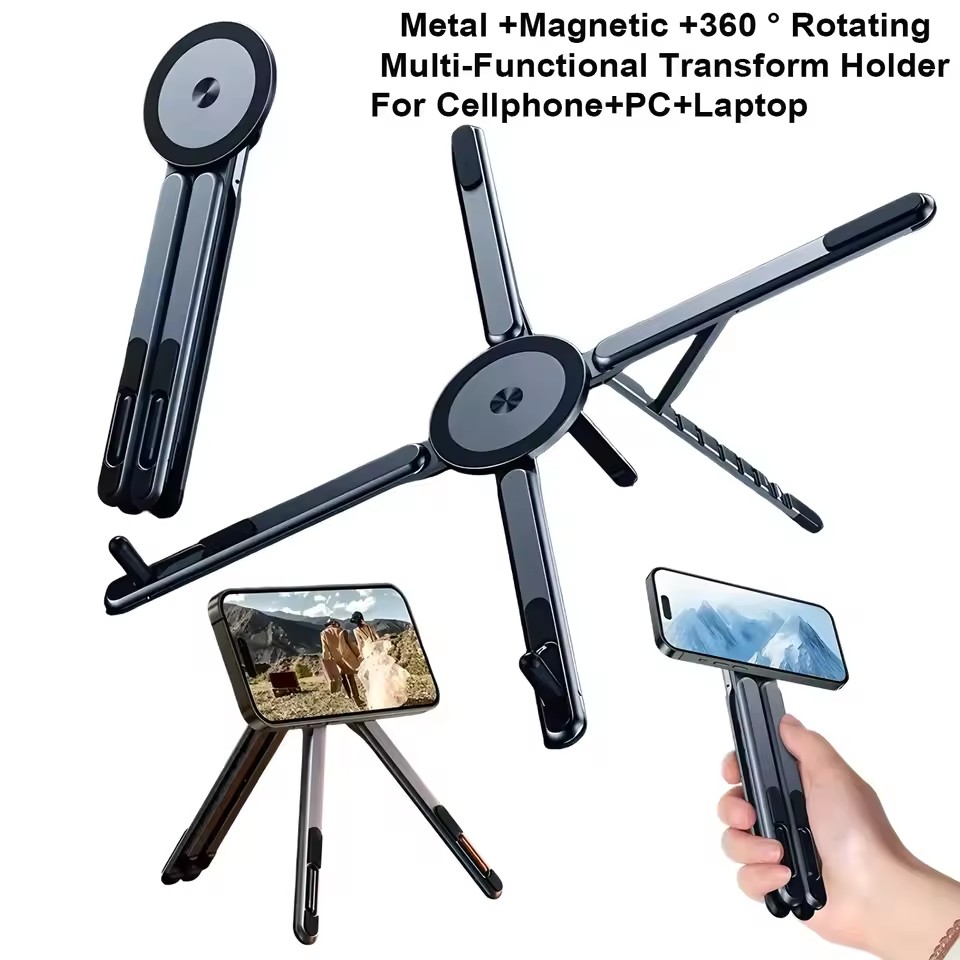 Portable Magnetic Phone Holder - Laptop Stand Foldable ulasan dan harga