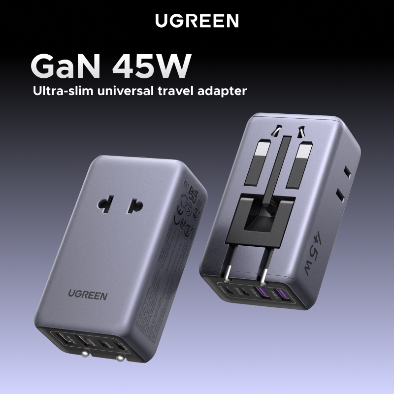 UGREEN Plug Adaptor GaN 45W Un - Home Office Uk ulasan dan harga