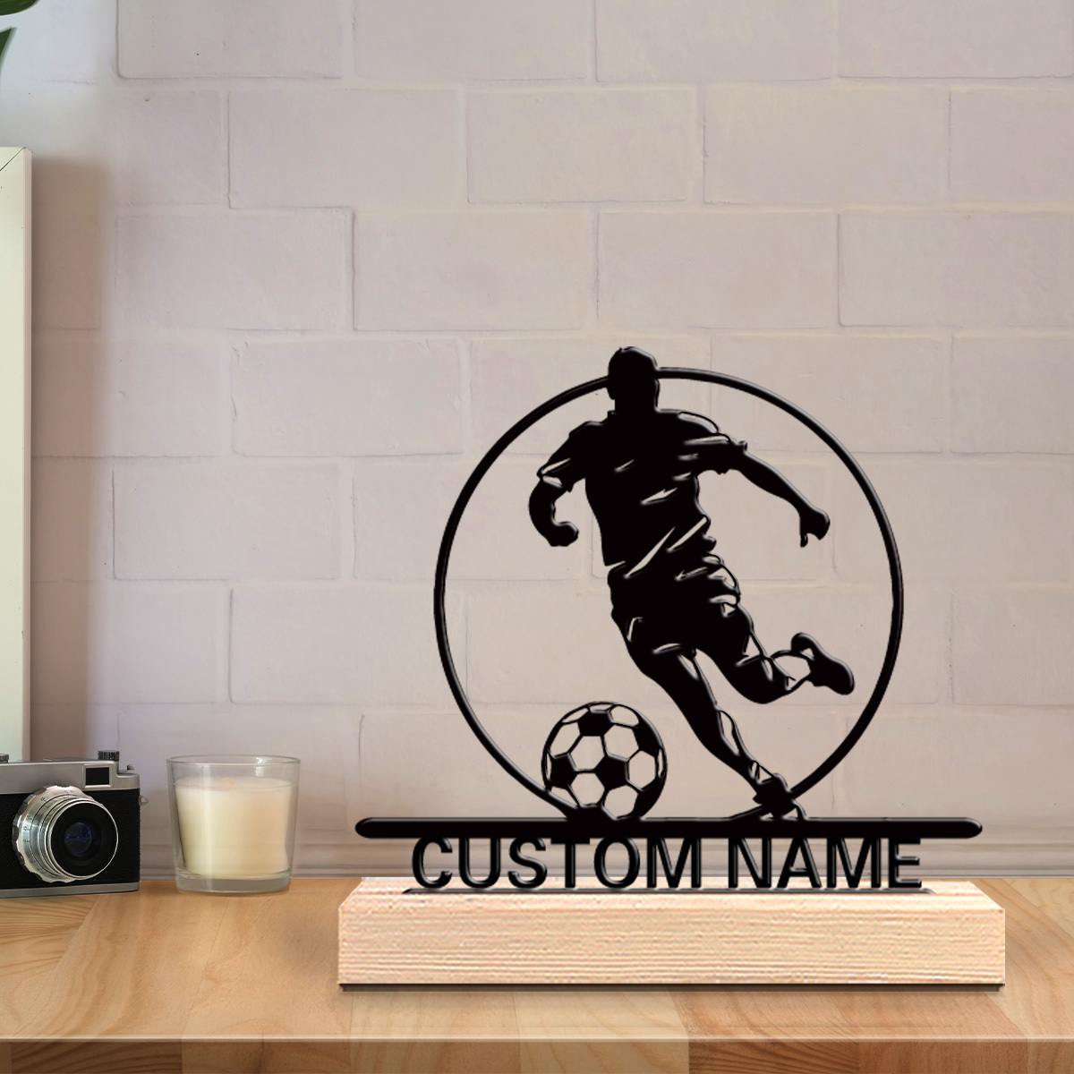 Custom Soccer Player Metal Sta - Home Office Ideas ulasan dan harga