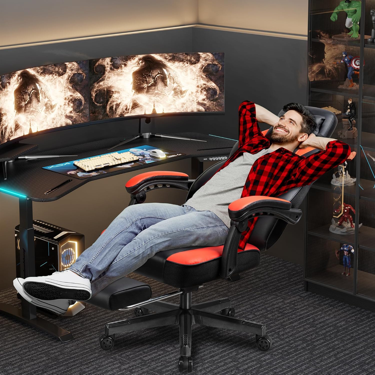 Gaming Chair with Footrest, Ma - Home Office Design ulasan dan harga