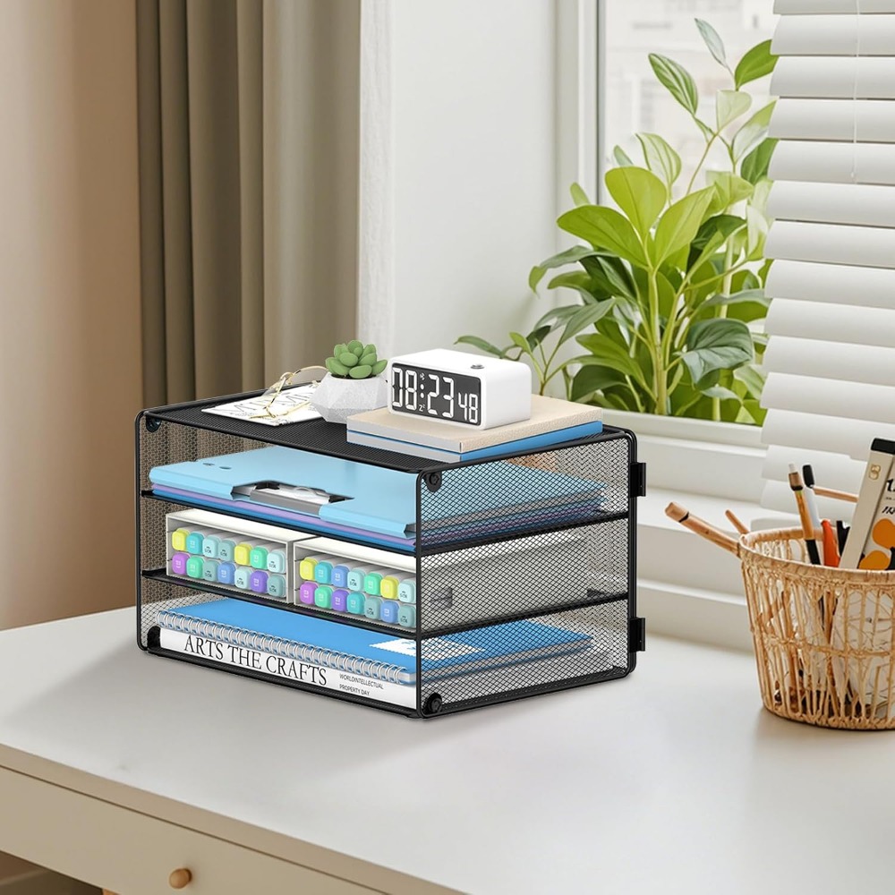 3-Tier Mesh Letter Tray for De - Letter Tray Desk ulasan dan harga