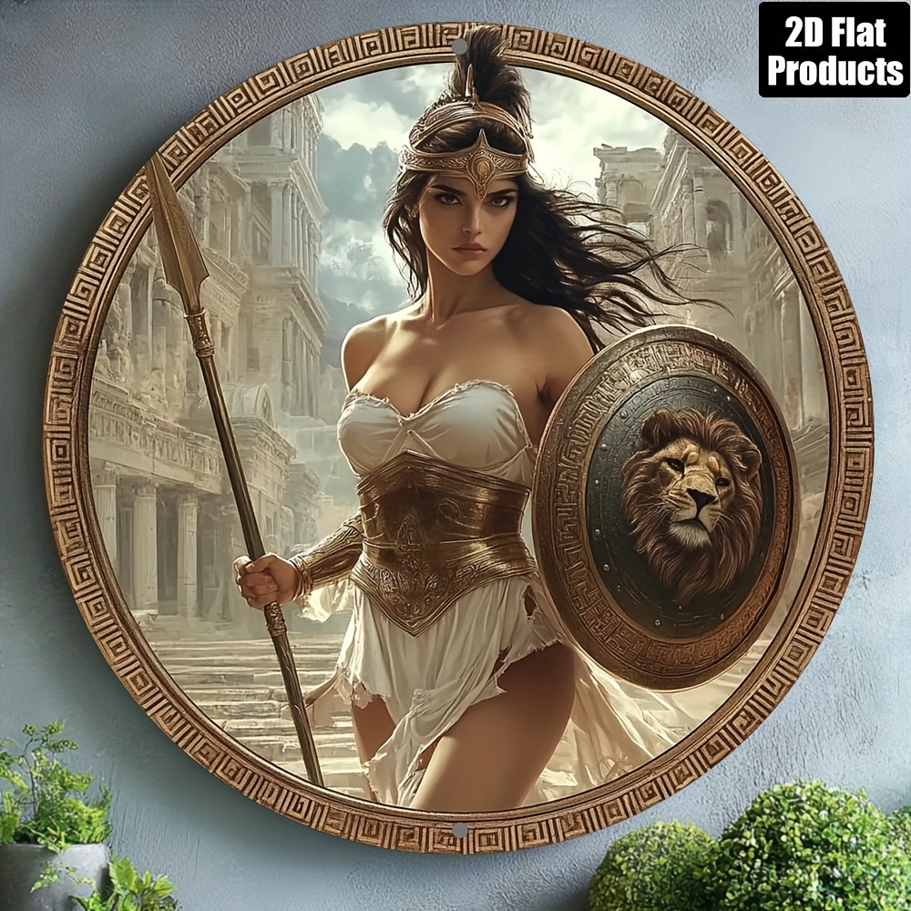 Vintage Greek Warrior Round Al - Home Office Ideas ulasan dan harga