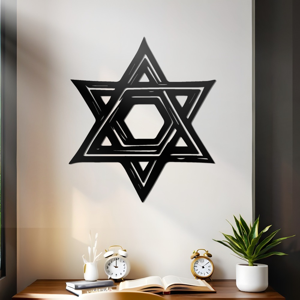 CIFBUY Star of David Metal Wal - Home Office Free ulasan dan harga