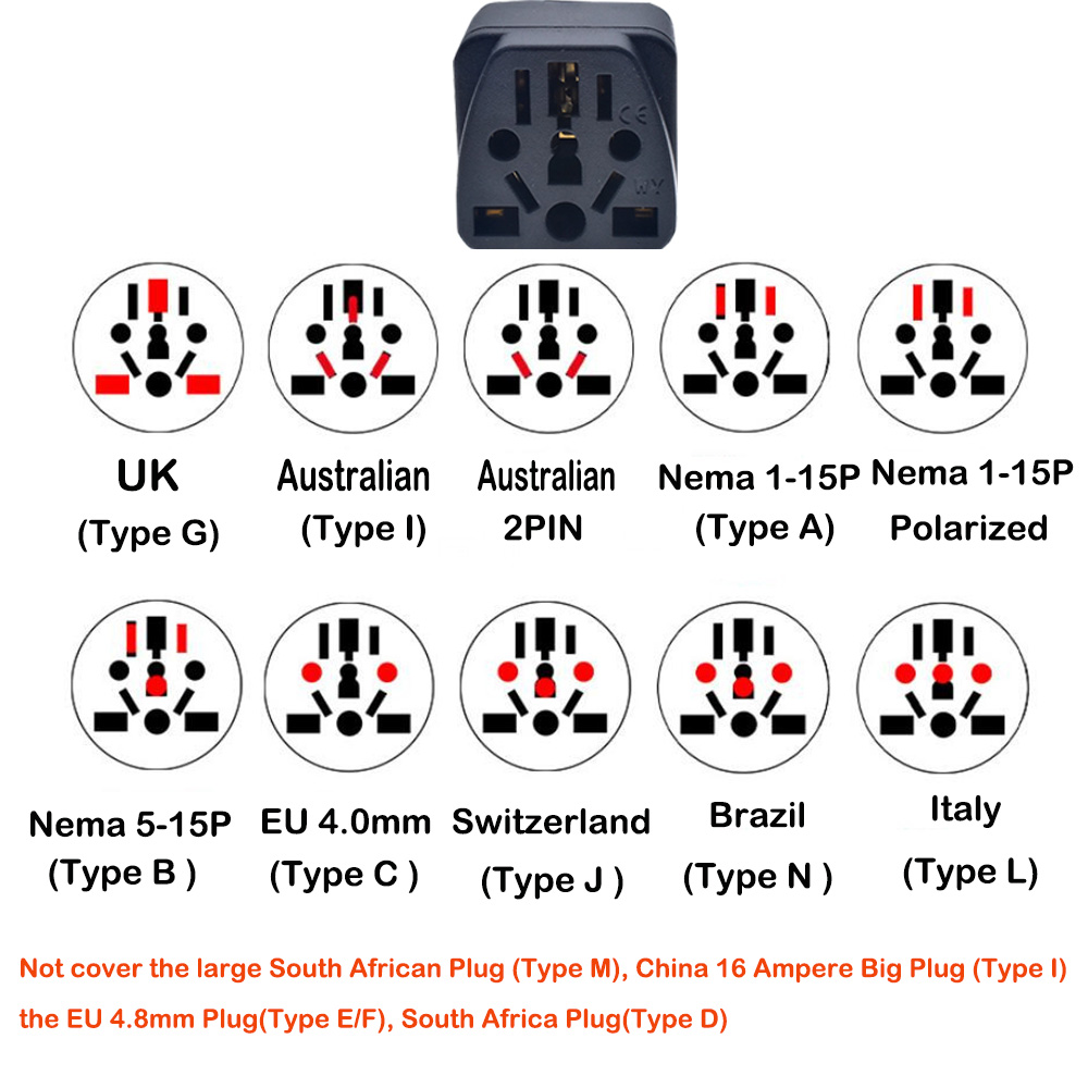 Universal Brazil Plug Adapter  - Home Office Uk ulasan dan harga