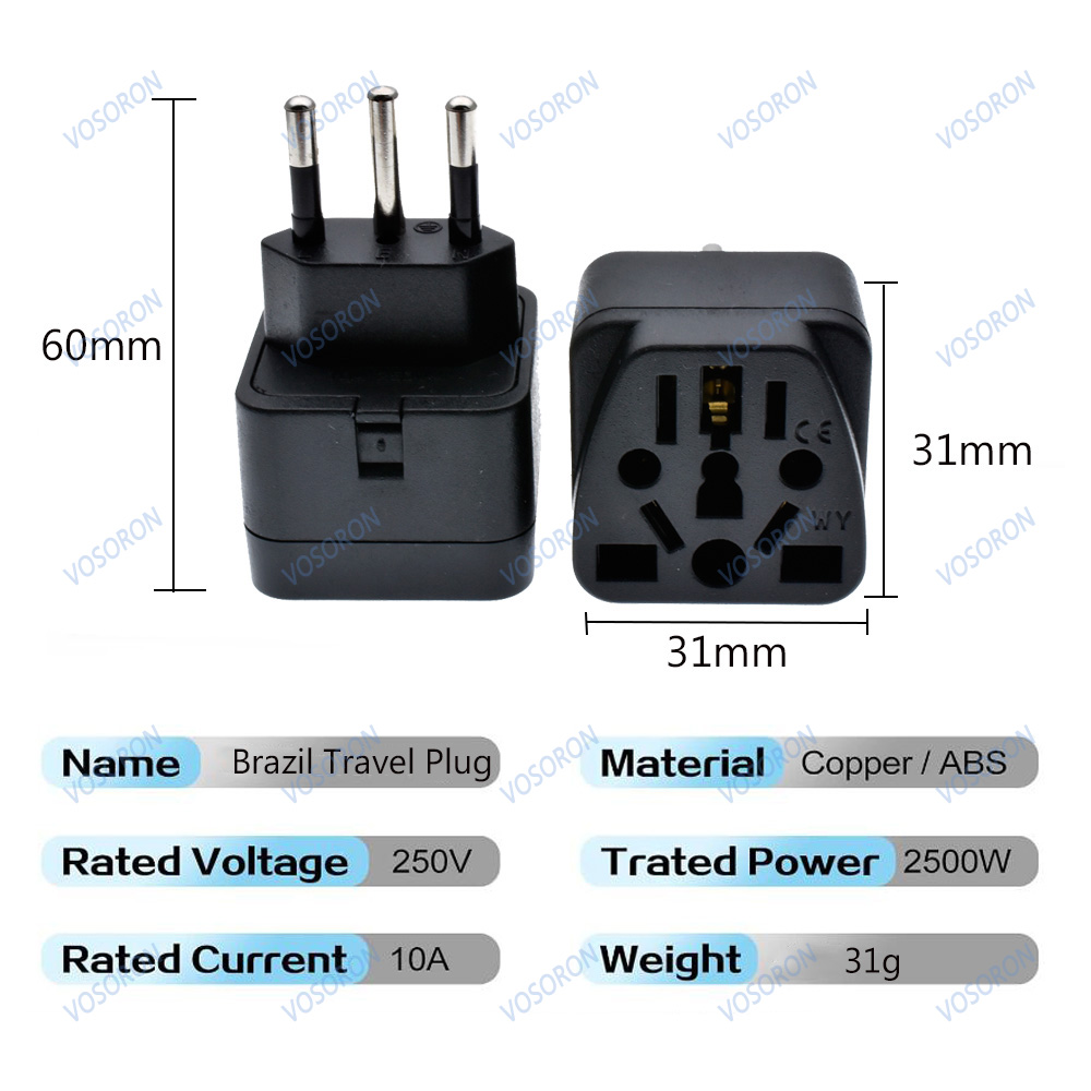 Universal Brazil Plug Adapter  - Home Office Uk ulasan dan harga
