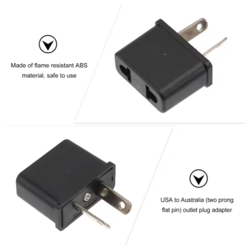 EU to US/AU Plug Adapter - Eur - Home Office Uk ulasan dan harga