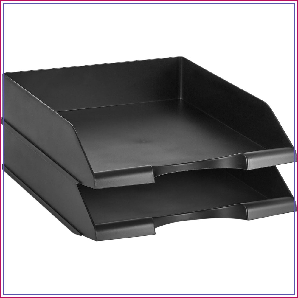 Stackable Desk Organizer, 2-Pa - Letter Tray Desk ulasan dan harga