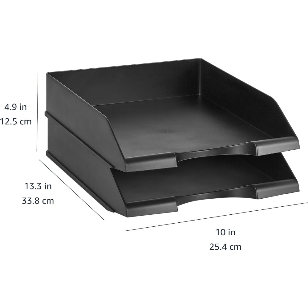 Stackable Desk Organizer, 2-Pa - Letter Tray Desk ulasan dan harga